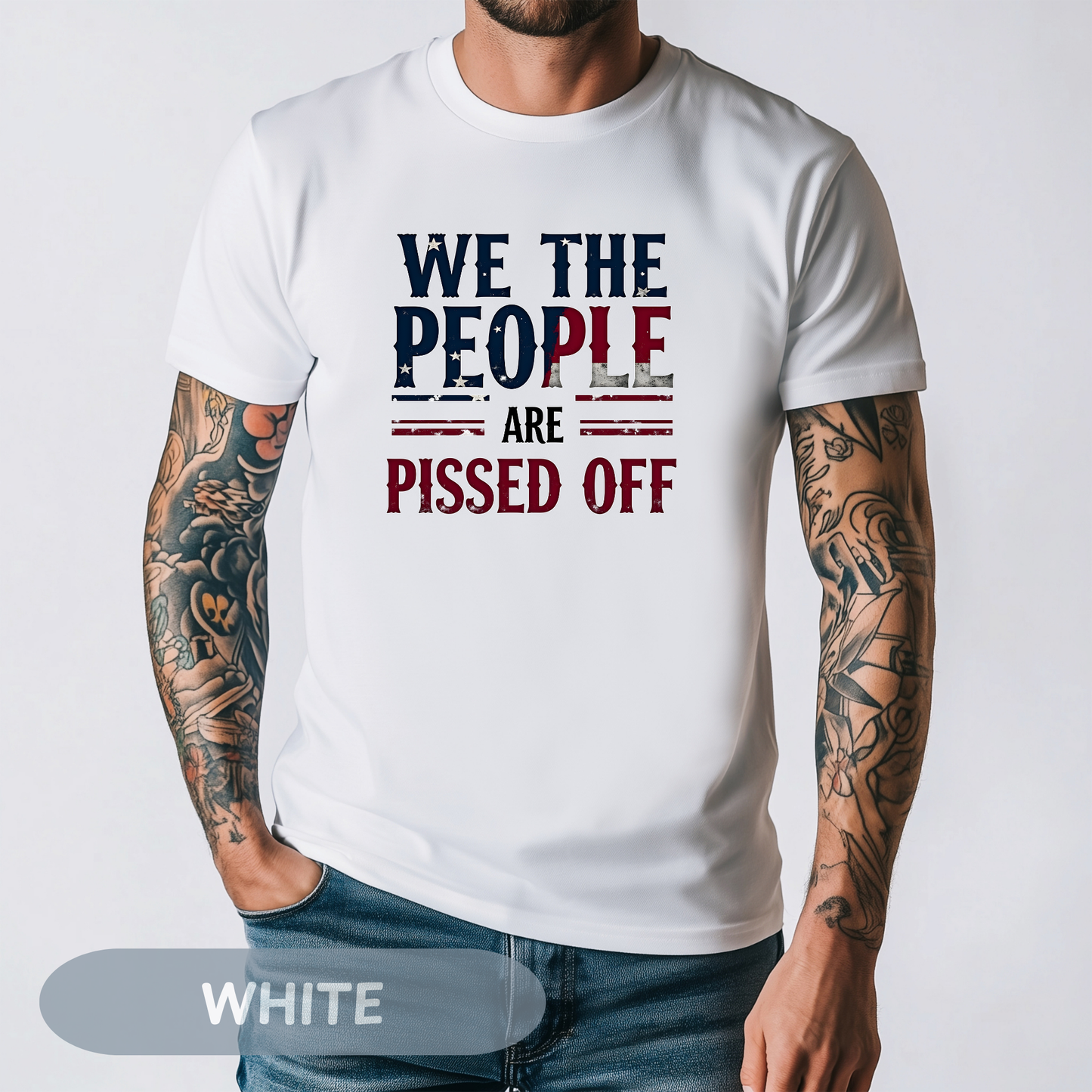 We The People Pissed Off Tee, Unisex Heavy Cotton, Anti Trump Shirt, Resistance Project 2025, Democracy Shirt, Not My President