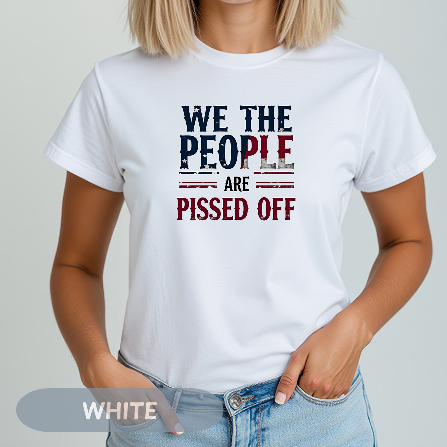 We The People Pissed Off Tee, Unisex Heavy Cotton, Anti Trump Shirt, Resistance Project 2025, Democracy Shirt, Not My President