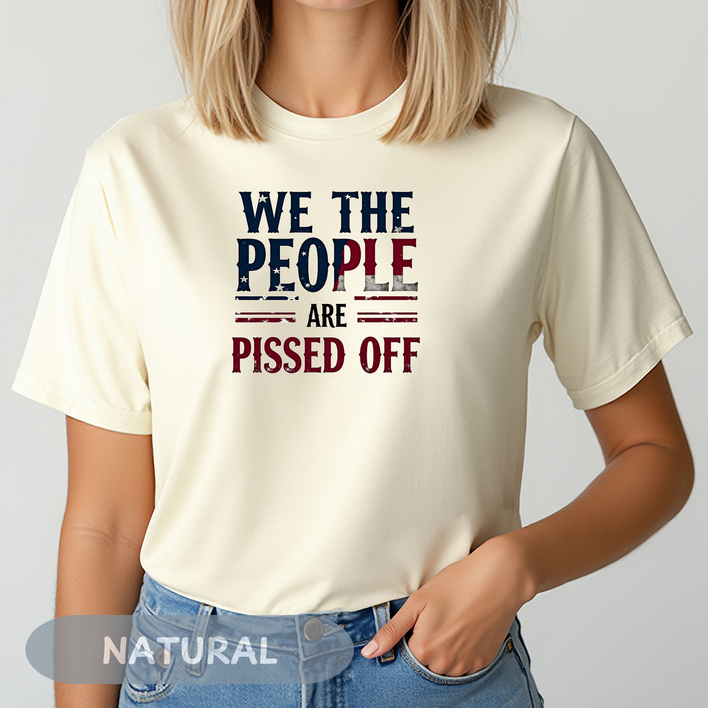We The People Pissed Off Tee, Unisex Heavy Cotton, Anti Trump Shirt, Resistance Project 2025, Democracy Shirt, Not My President