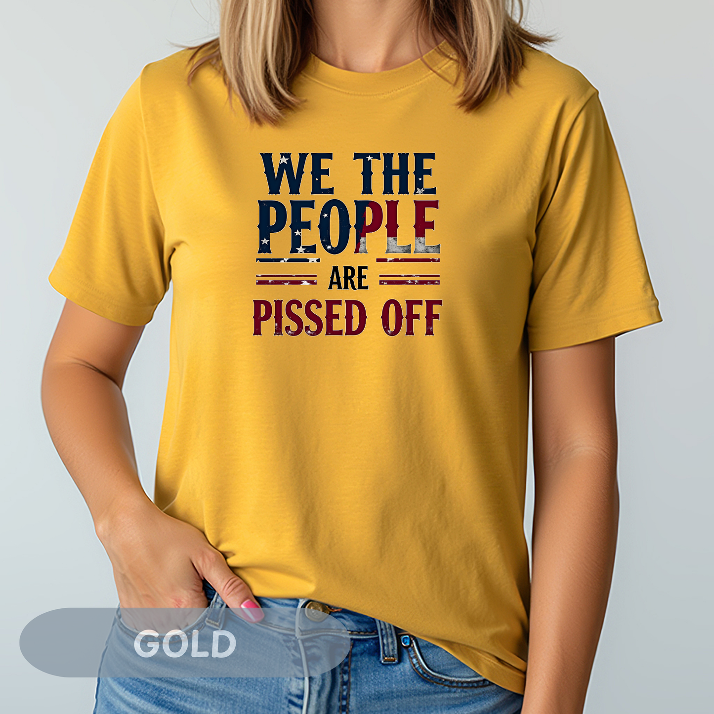 We The People Pissed Off Tee, Unisex Heavy Cotton, Anti Trump Shirt, Resistance Project 2025, Democracy Shirt, Not My President
