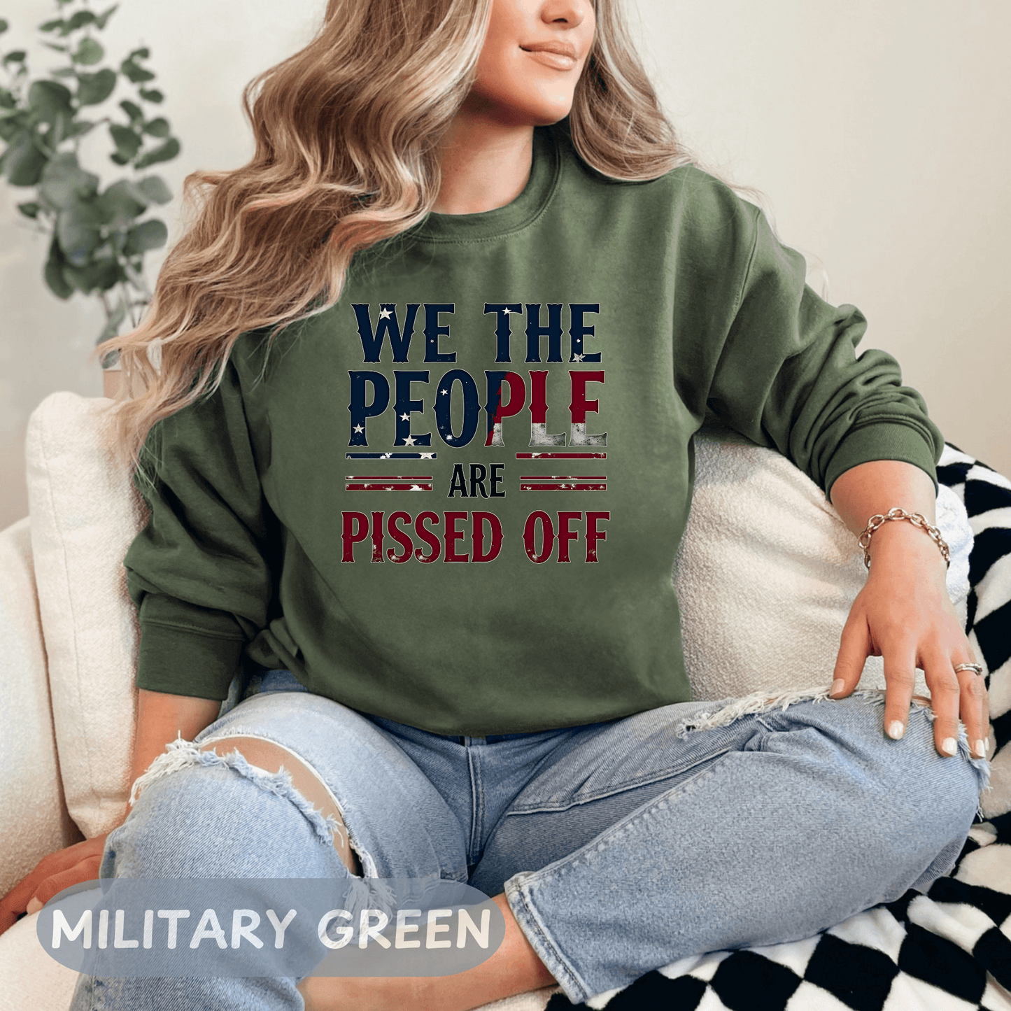 Anti Trump 'We The People Are Pissed Off' Sweatshirt, Democracy Resistance Tee, Unisex Deluxe Shirt, Not My President, Resist Project 2025