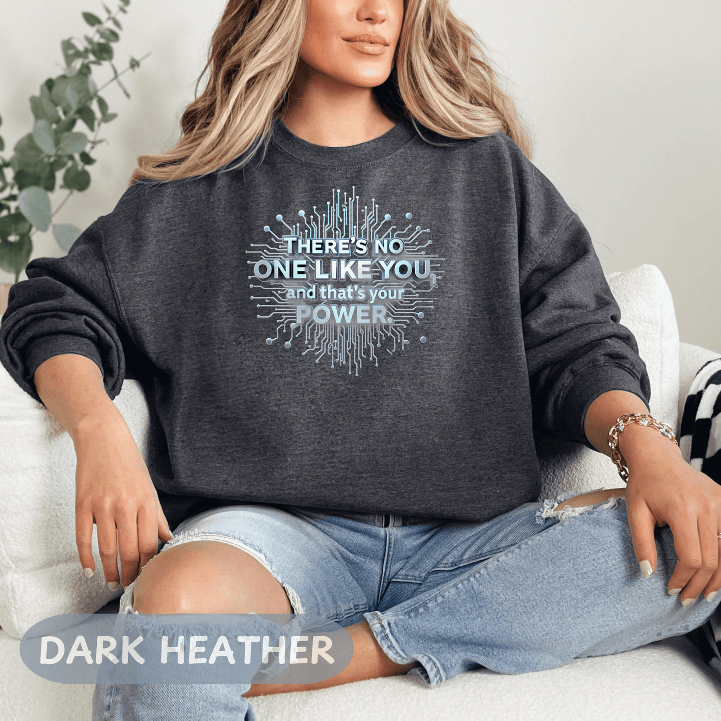 Enneagram 4 Crewneck Sweatshirt, 'There's No One Like You', Enneagram Type 4, Personality Types, Self Growth Sweater