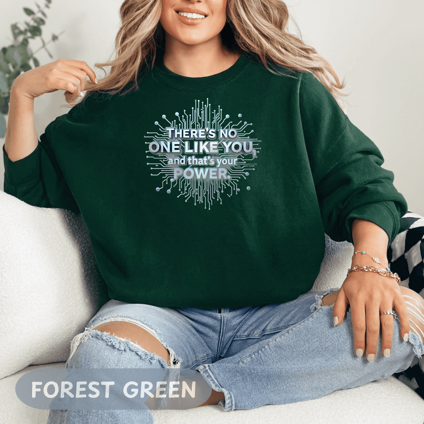 Enneagram 4 Crewneck Sweatshirt, 'There's No One Like You', Enneagram Type 4, Personality Types, Self Growth Sweater