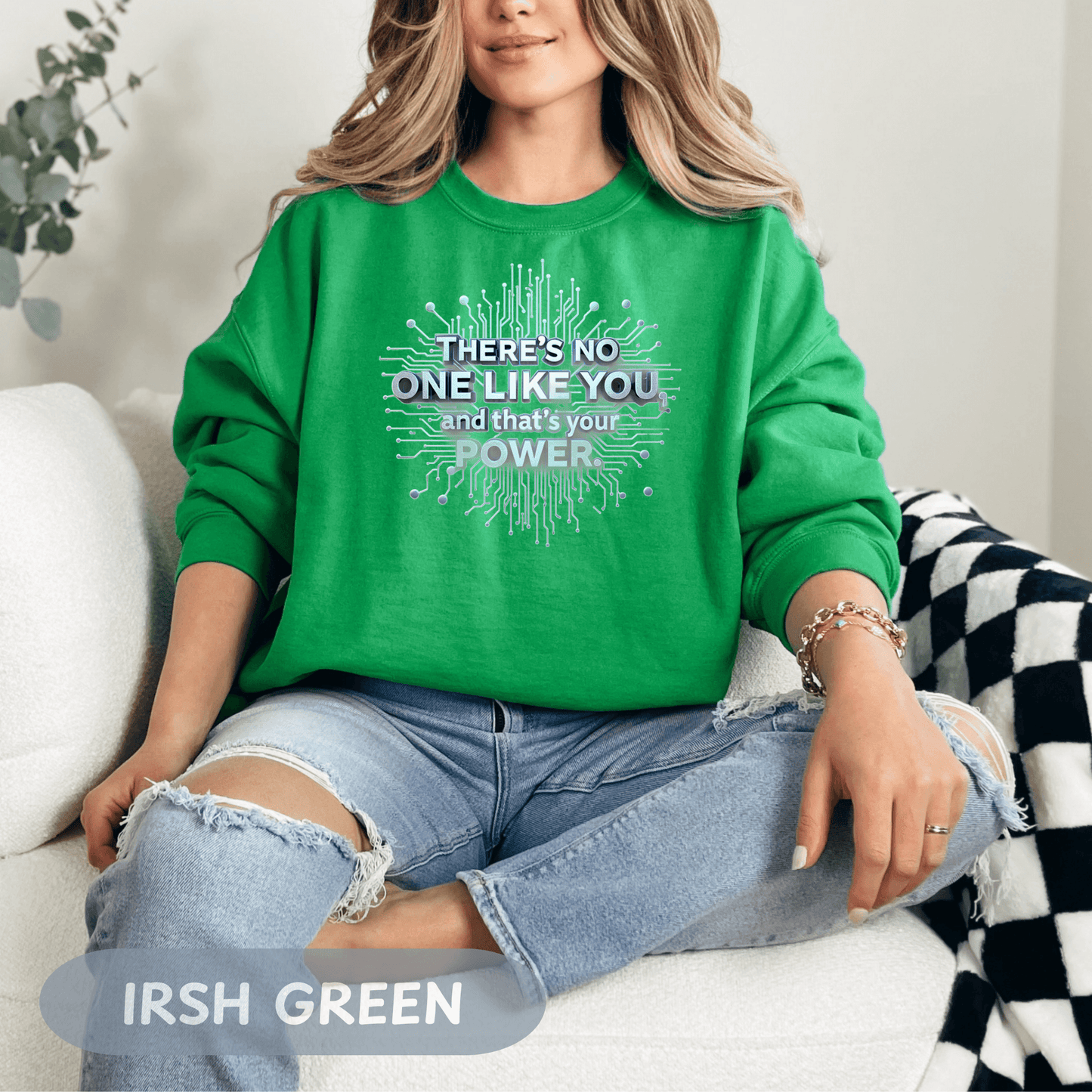Enneagram 4 Crewneck Sweatshirt, 'There's No One Like You', Enneagram Type 4, Personality Types, Self Growth Sweater
