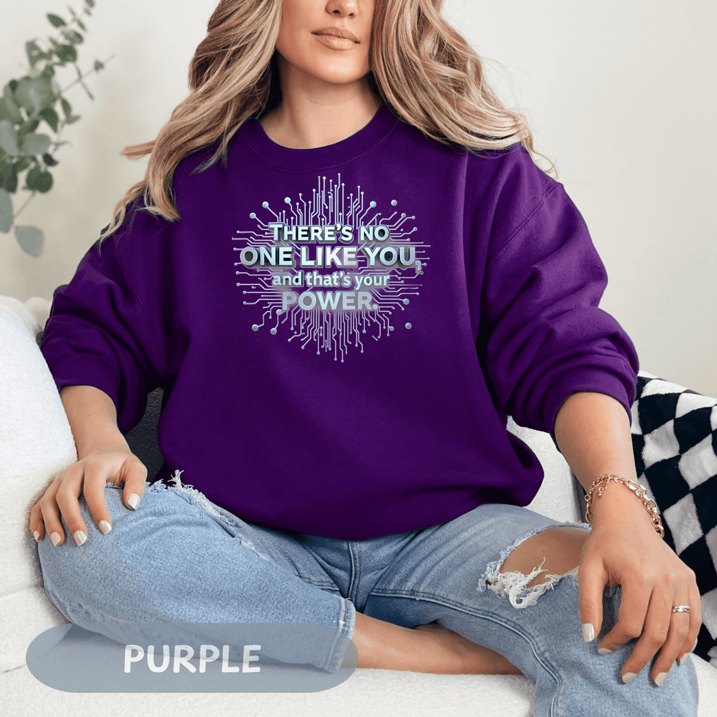 Enneagram 4 Crewneck Sweatshirt, 'There's No One Like You', Enneagram Type 4, Personality Types, Self Growth Sweater