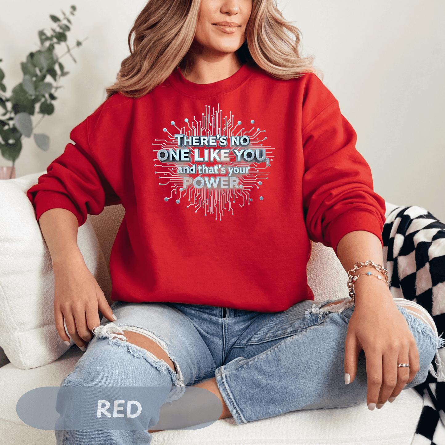 Enneagram 4 Crewneck Sweatshirt, 'There's No One Like You', Enneagram Type 4, Personality Types, Self Growth Sweater