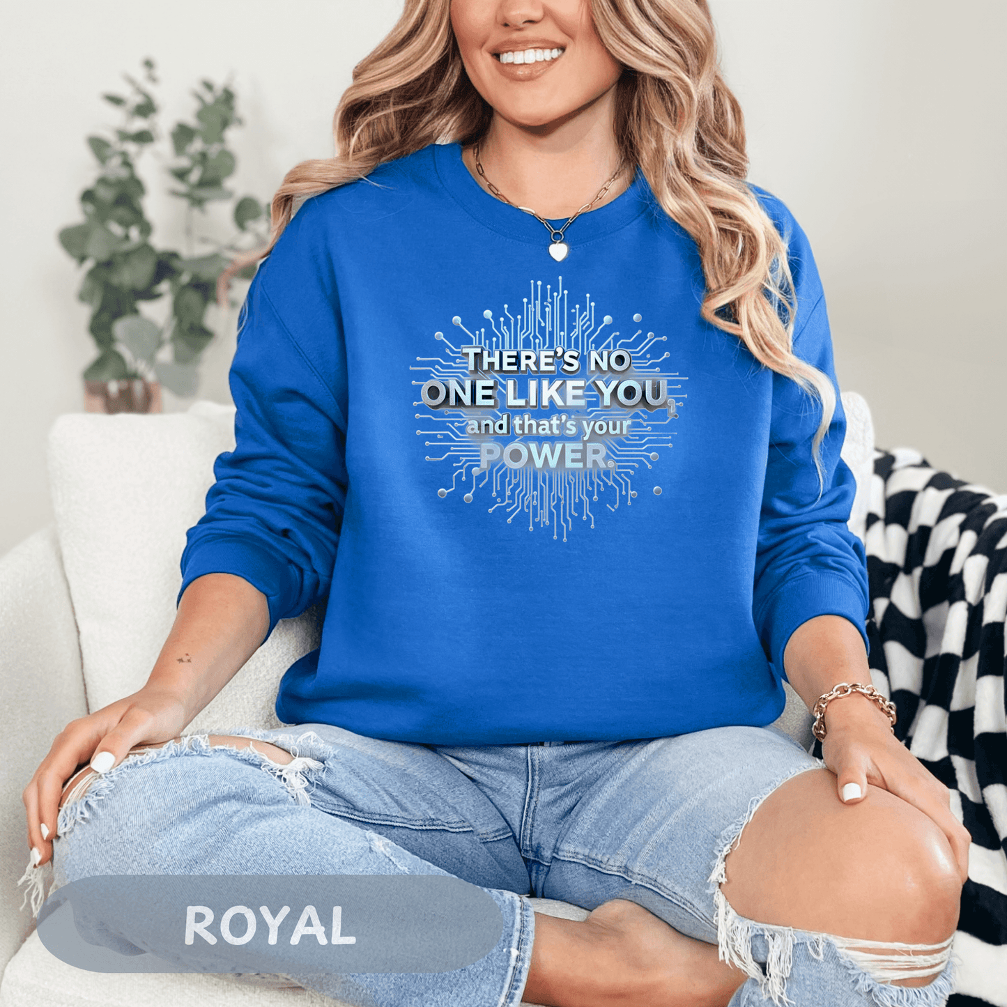 Enneagram 4 Crewneck Sweatshirt, 'There's No One Like You', Enneagram Type 4, Personality Types, Self Growth Sweater