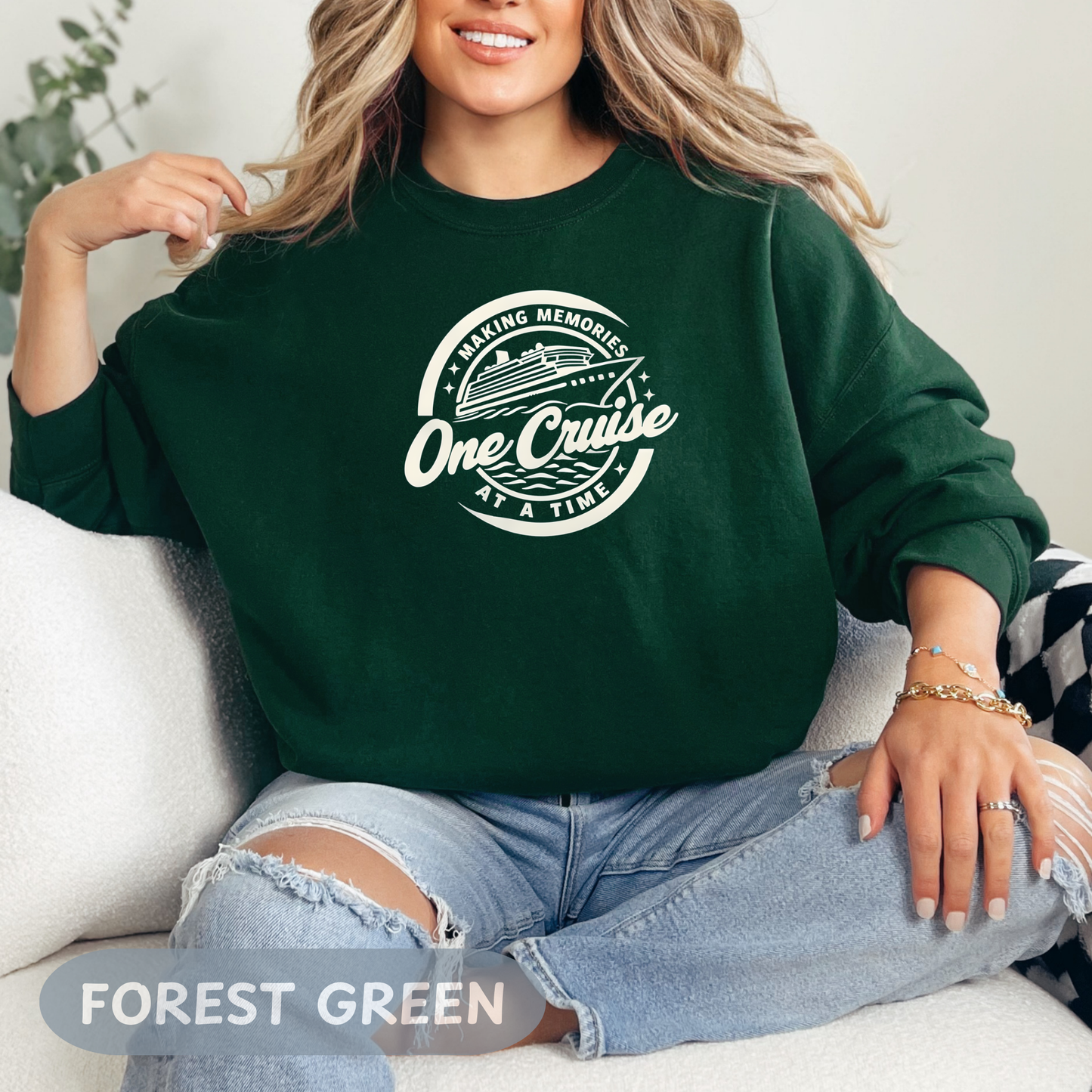 Memories One Cruise at a Time Sweatshirt, Family Vacation Shirt, Family Cruise 2025, Cruise Crew Tee, Summer Vacation