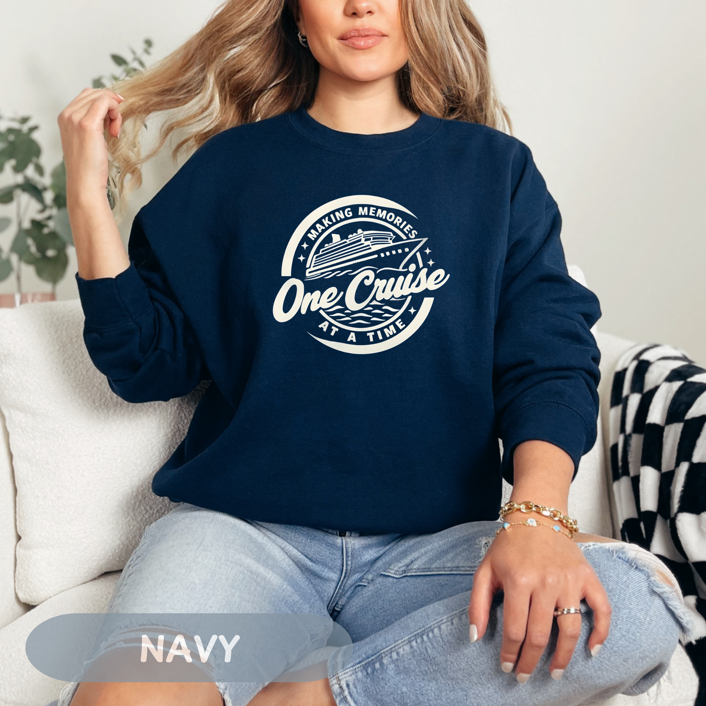 Memories One Cruise at a Time Sweatshirt, Family Vacation Shirt, Family Cruise 2025, Cruise Crew Tee, Summer Vacation