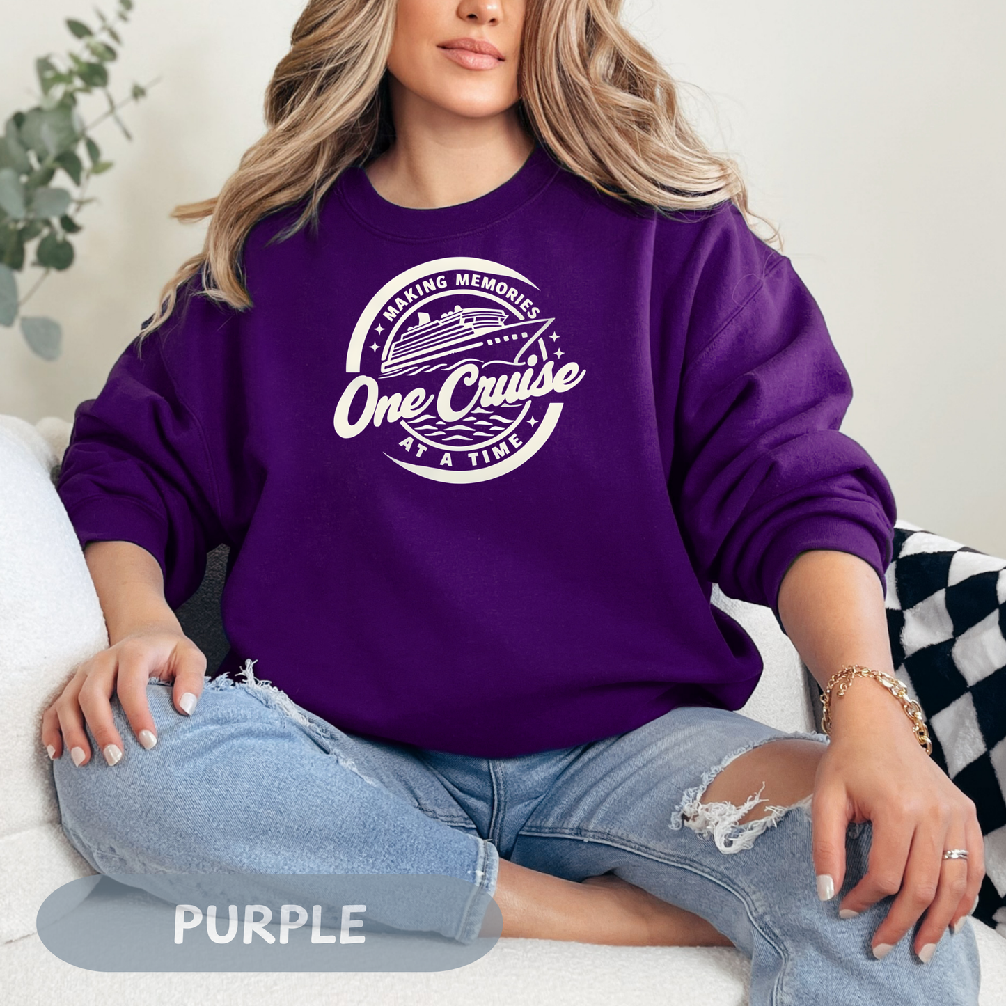 Memories One Cruise at a Time Sweatshirt, Family Vacation Shirt, Family Cruise 2025, Cruise Crew Tee, Summer Vacation