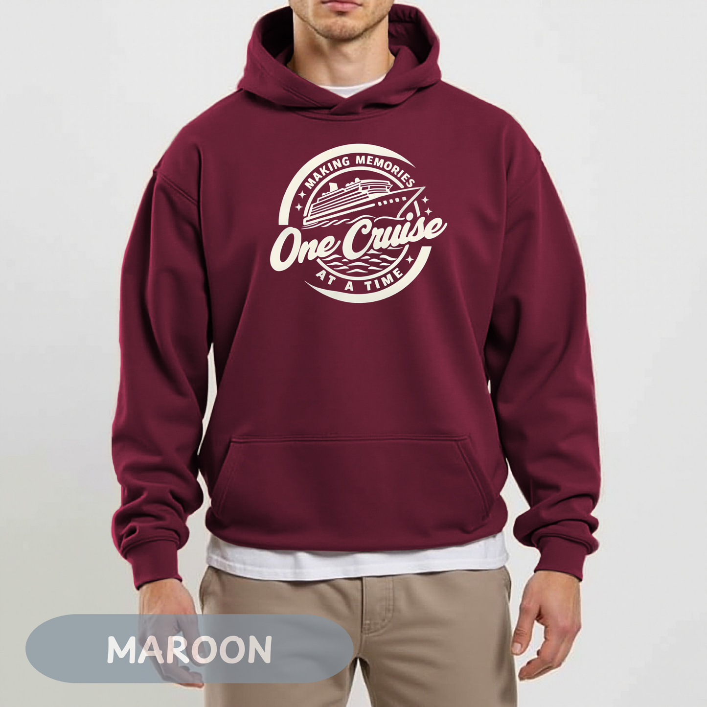 Memories One Cruise at a Time Hoodie, Unisex Heavy Cotton Hoodie, Family Vacation Apparel, Cruise Vacation, Making Memories