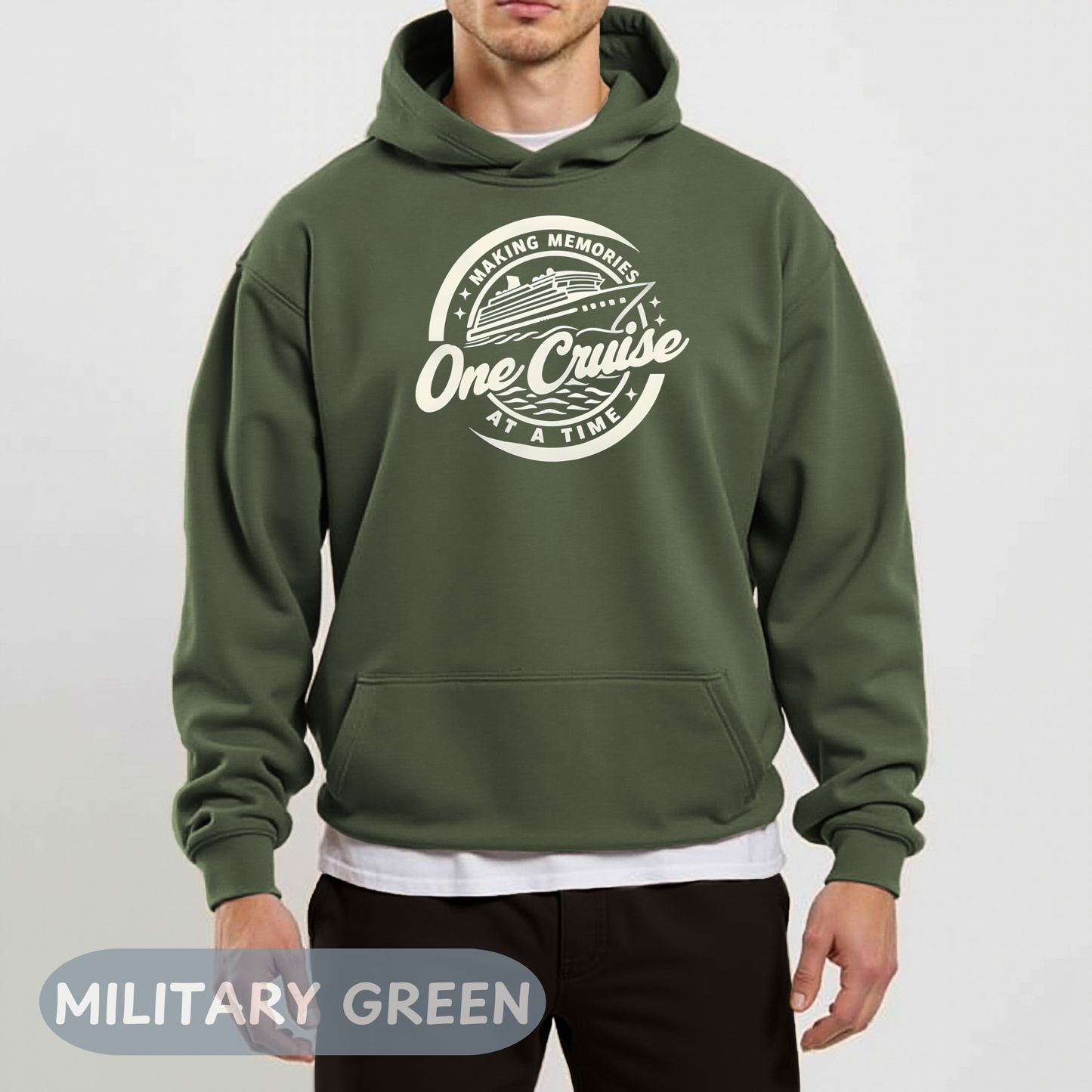 Memories One Cruise at a Time Hoodie, Unisex Heavy Cotton Hoodie, Family Vacation Apparel, Cruise Vacation, Making Memories