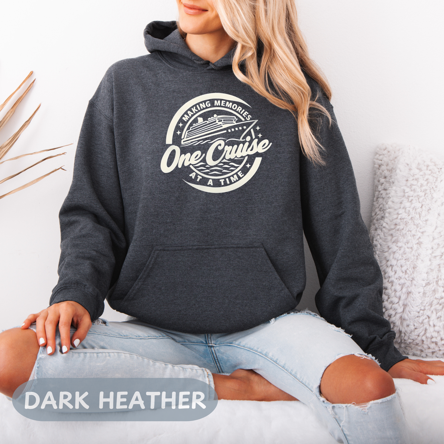 Memories One Cruise at a Time Hoodie, Unisex Heavy Cotton Hoodie, Family Vacation Apparel, Cruise Vacation, Making Memories