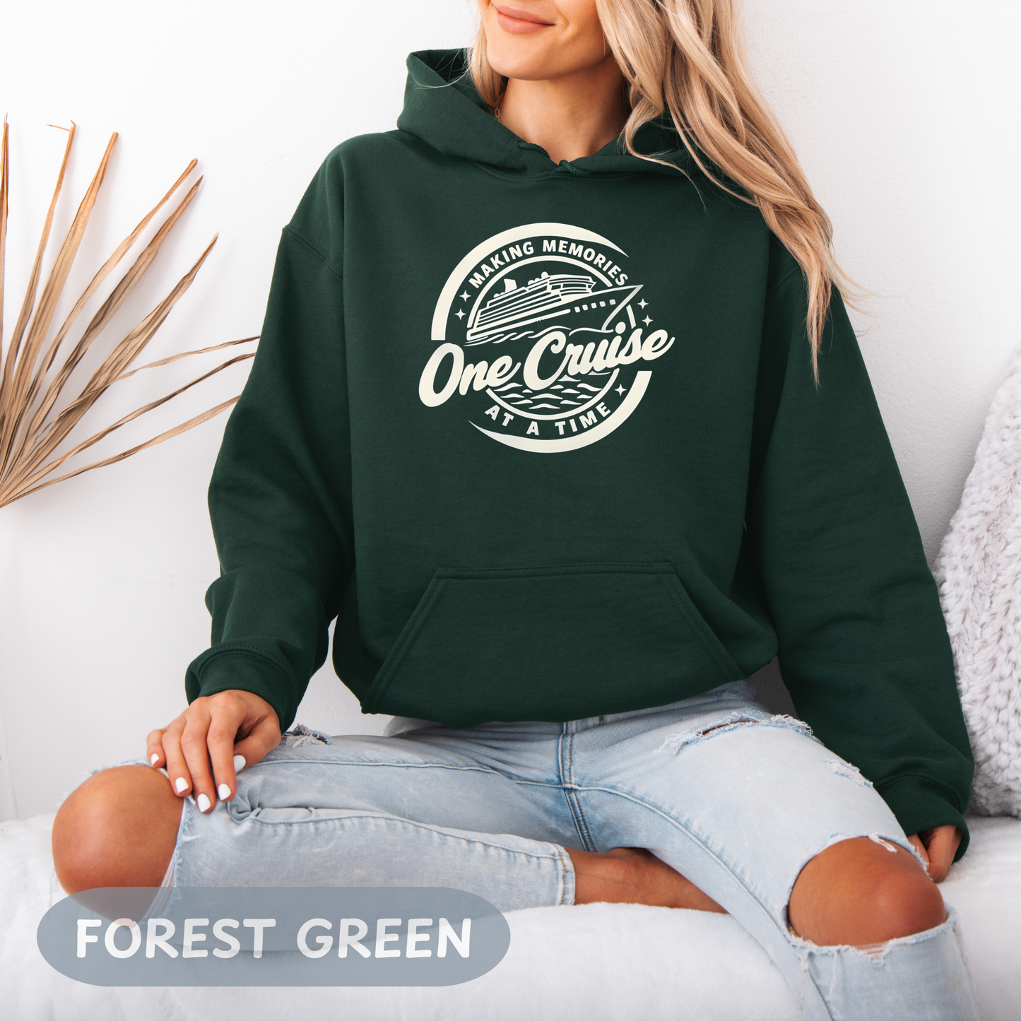 Memories One Cruise at a Time Hoodie, Unisex Heavy Cotton Hoodie, Family Vacation Apparel, Cruise Vacation, Making Memories