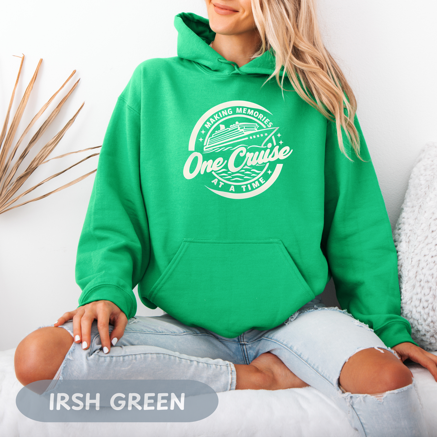 Memories One Cruise at a Time Hoodie, Unisex Heavy Cotton Hoodie, Family Vacation Apparel, Cruise Vacation, Making Memories