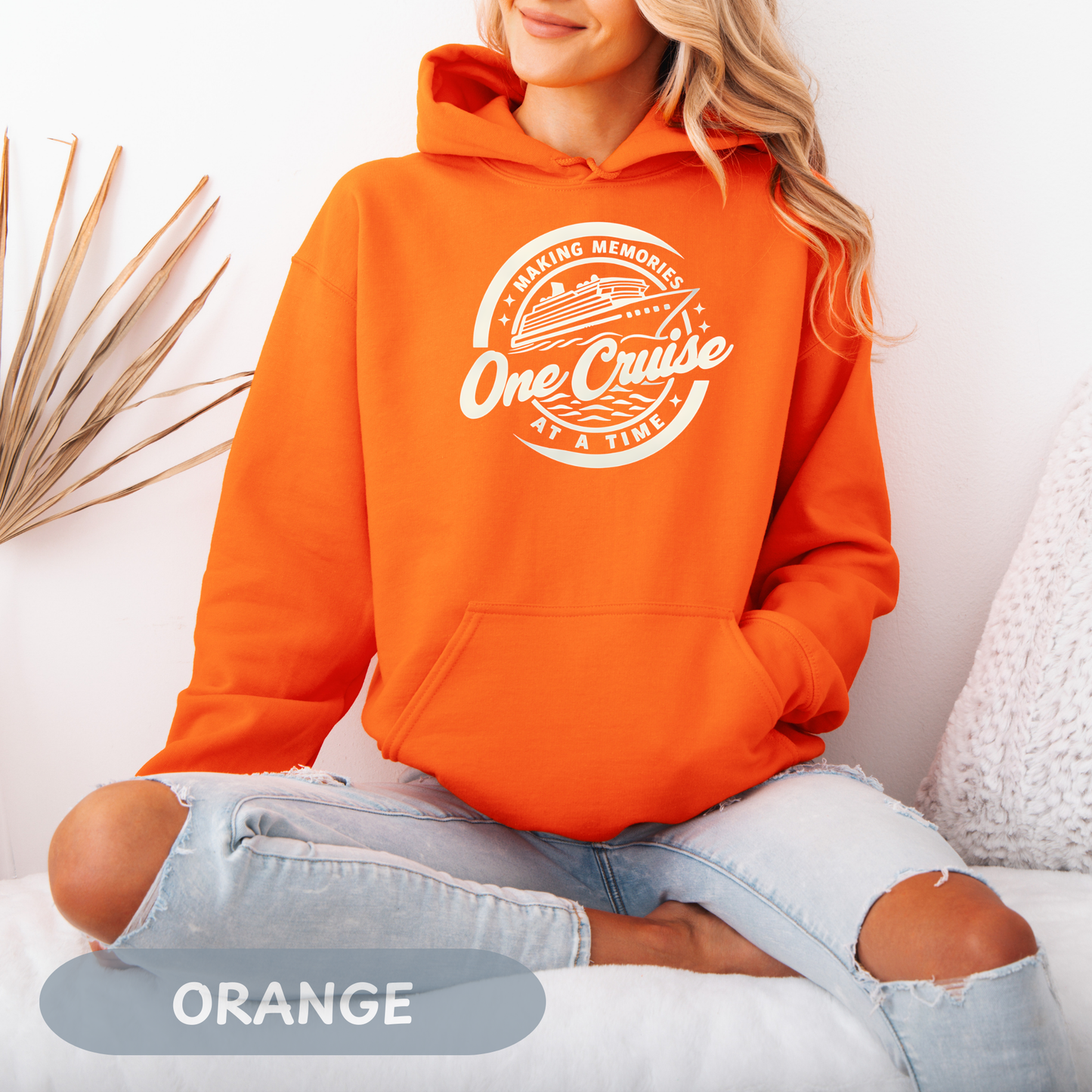 Memories One Cruise at a Time Hoodie, Unisex Heavy Cotton Hoodie, Family Vacation Apparel, Cruise Vacation, Making Memories