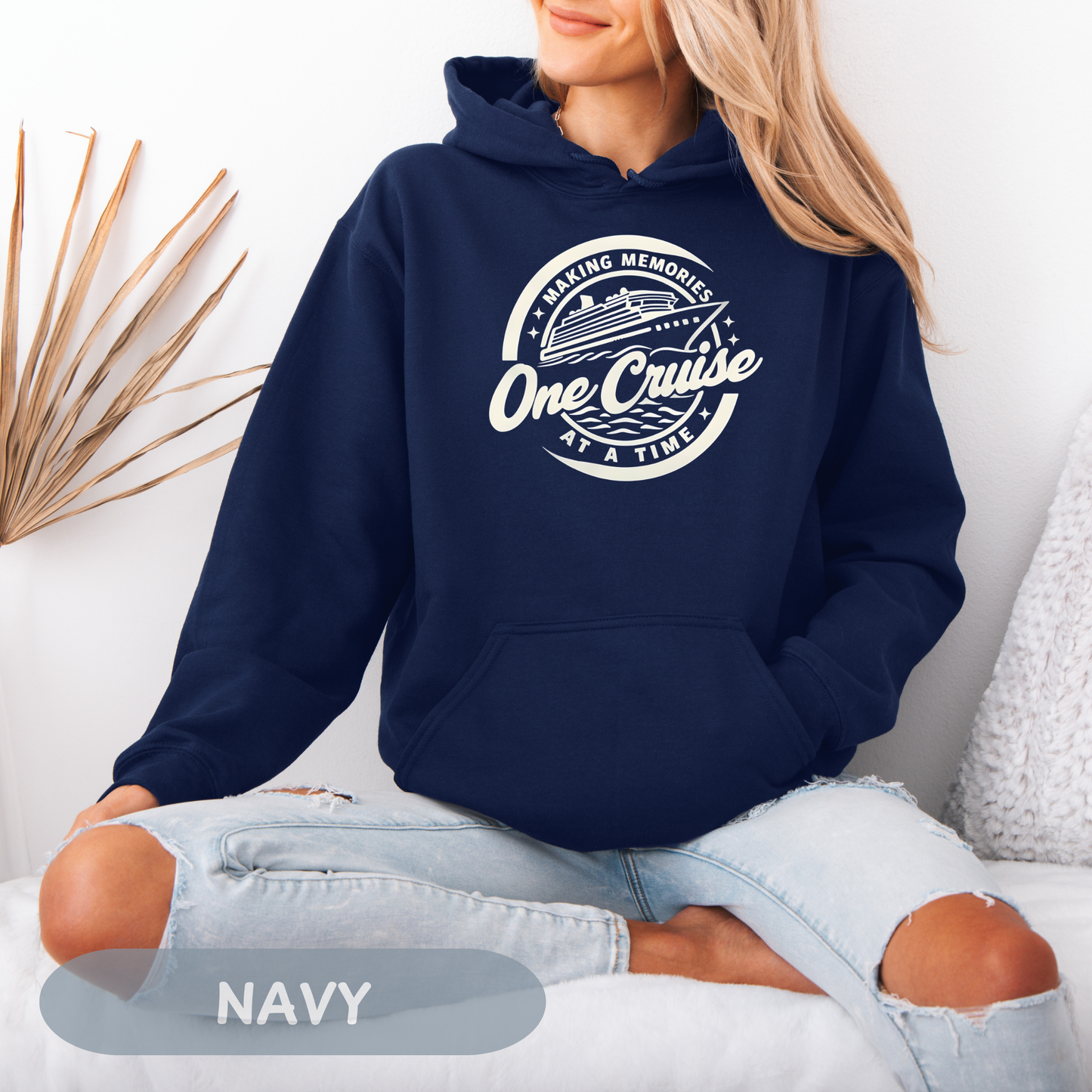 Memories One Cruise at a Time Hoodie, Unisex Heavy Cotton Hoodie, Family Vacation Apparel, Cruise Vacation, Making Memories