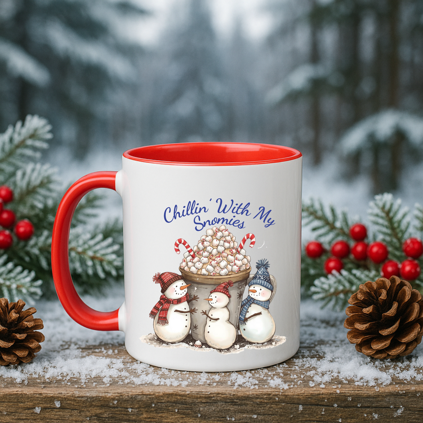 Snowman Holiday Mug - Festive Hot Cocoa Cup, Gift for Winter Lovers, Cozy Drinkware for Christmas, Cute Ceramic Coffee Mug
