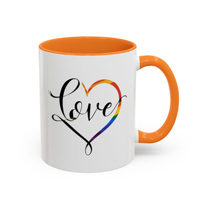 Celebration Rainbow Heart Mug  - Celebrate Diversity and Unity  - Valentine's Gift - Pride Celebration Mug