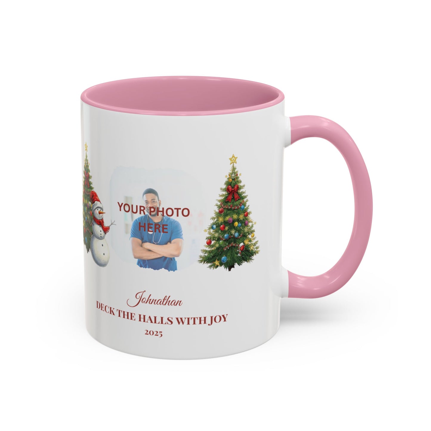 Personalized Snowman Mug with Custom Photo – Cute Christmas Cocoa Cup, Holiday Gift for Neighbors, Snowman Coffee Mug 2025