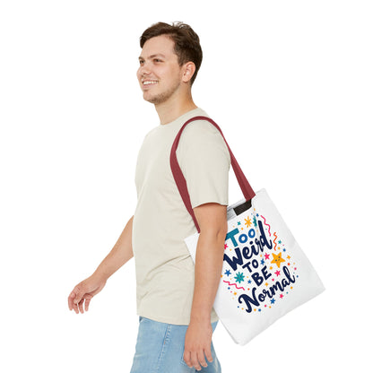 Enneagram Type 4 Tote Bag, To Weird to Be Normal, Personality Test, Enneagram Four, Self Growth Accessories