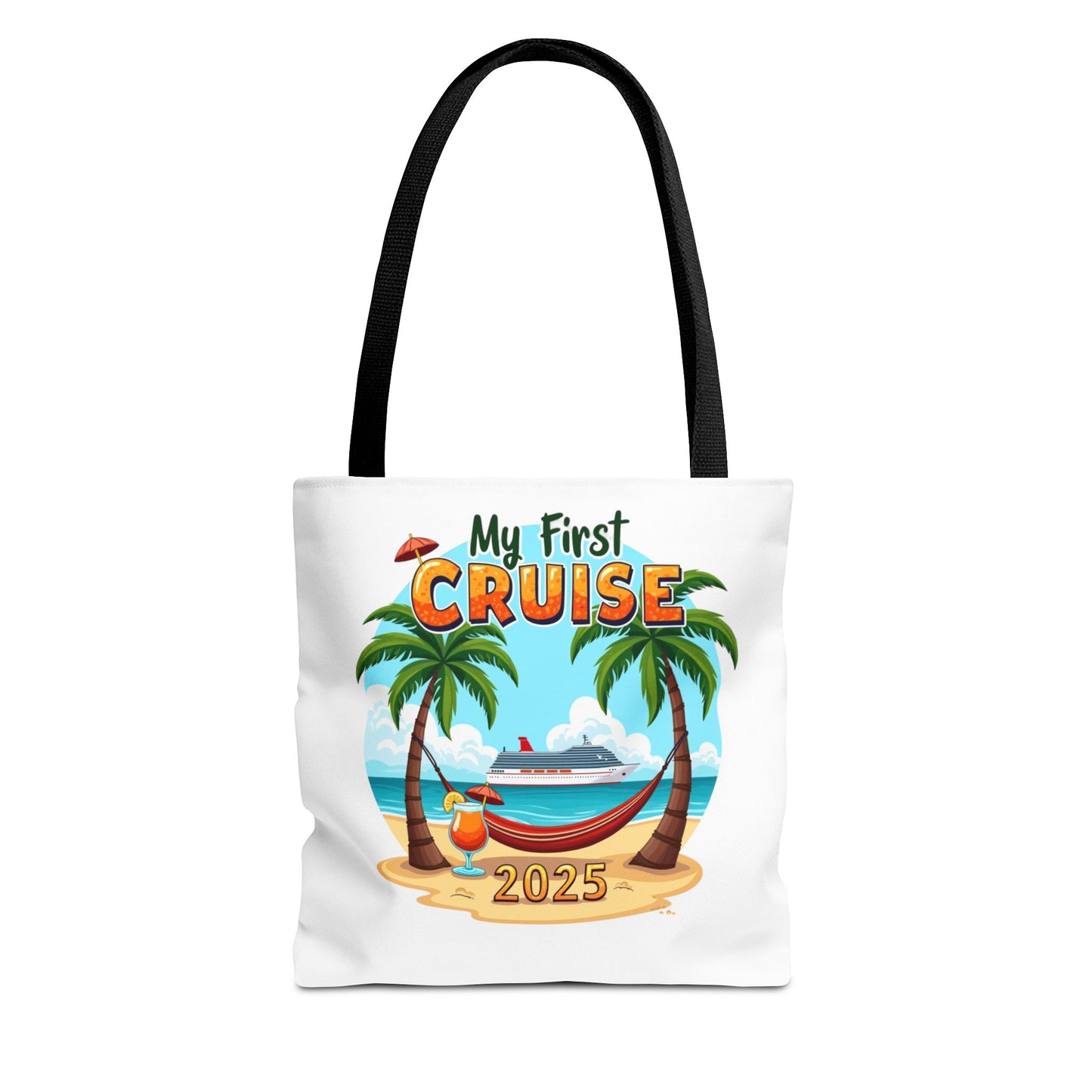 My First Cruise Tropical Tote Bag 2025, Stylish Travel Tote, Cruise Squad 2025 Bag, Family Vacation Gift, Beach Bag
