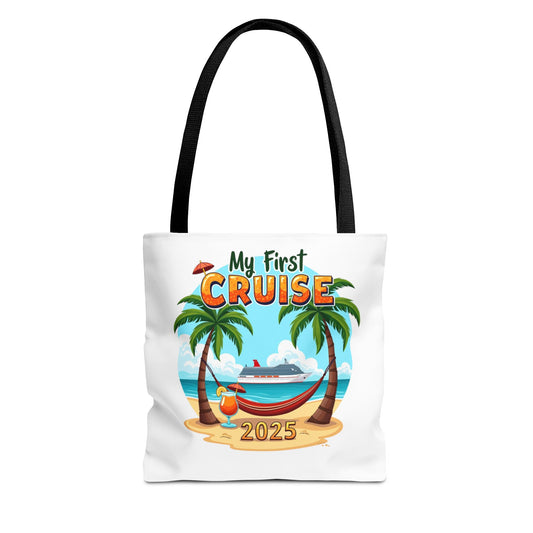 My First Cruise Tropical Tote Bag 2025, Stylish Travel Tote, Cruise Squad 2025 Bag, Family Vacation Gift, Beach Bag
