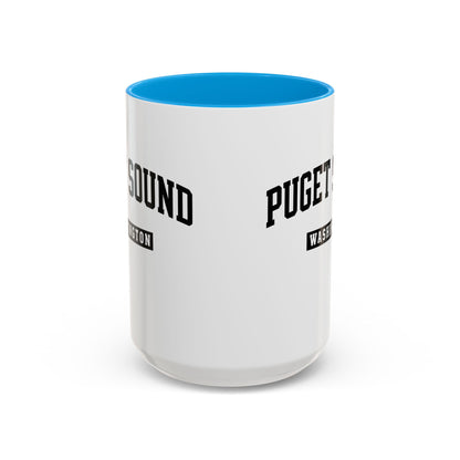 Seattle, Tacoma, Puget Sound Washington Accent Coffee Mug, Tacoma, Puget Sound Gift, Puget Sound WA, Washington Souvenir, Puget Sound Mug