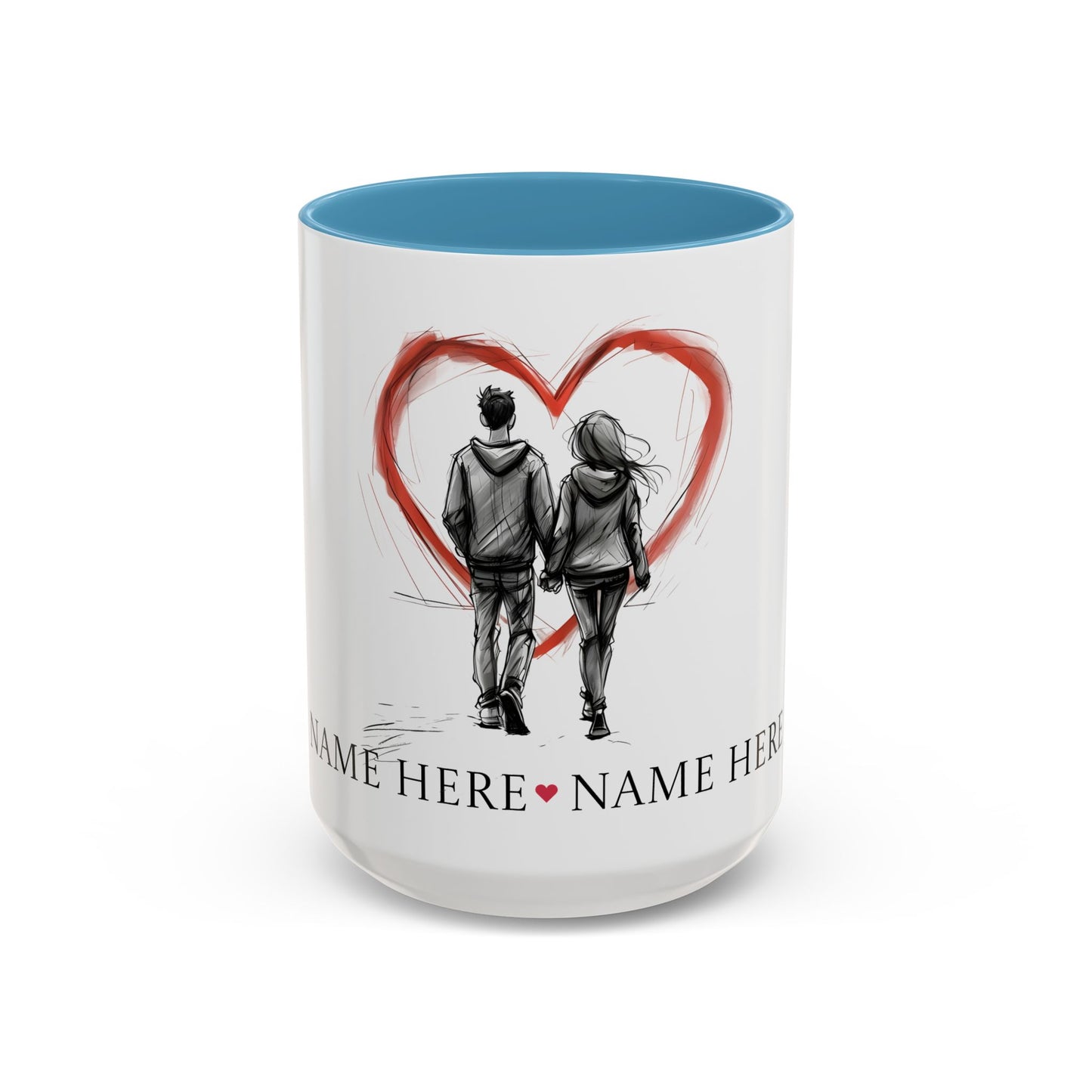 Customized Love Mugs for Two - A Romantic Home Accent for Coffee Connoisseurs - Unique Home Decor, Valentines Day Present