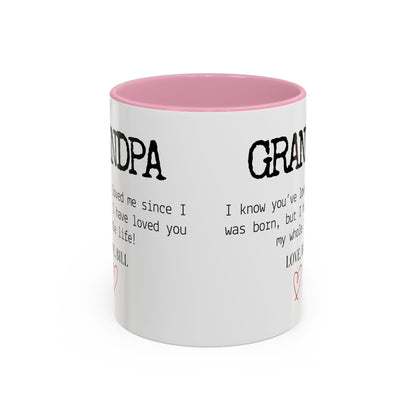 Personalized Grandpa Mug, Gift from Grandchild, Custom Message Coffee Cup, Grandpa Birthday Gift, Father’s Day Mug, Sentimental Gift for Grandpa