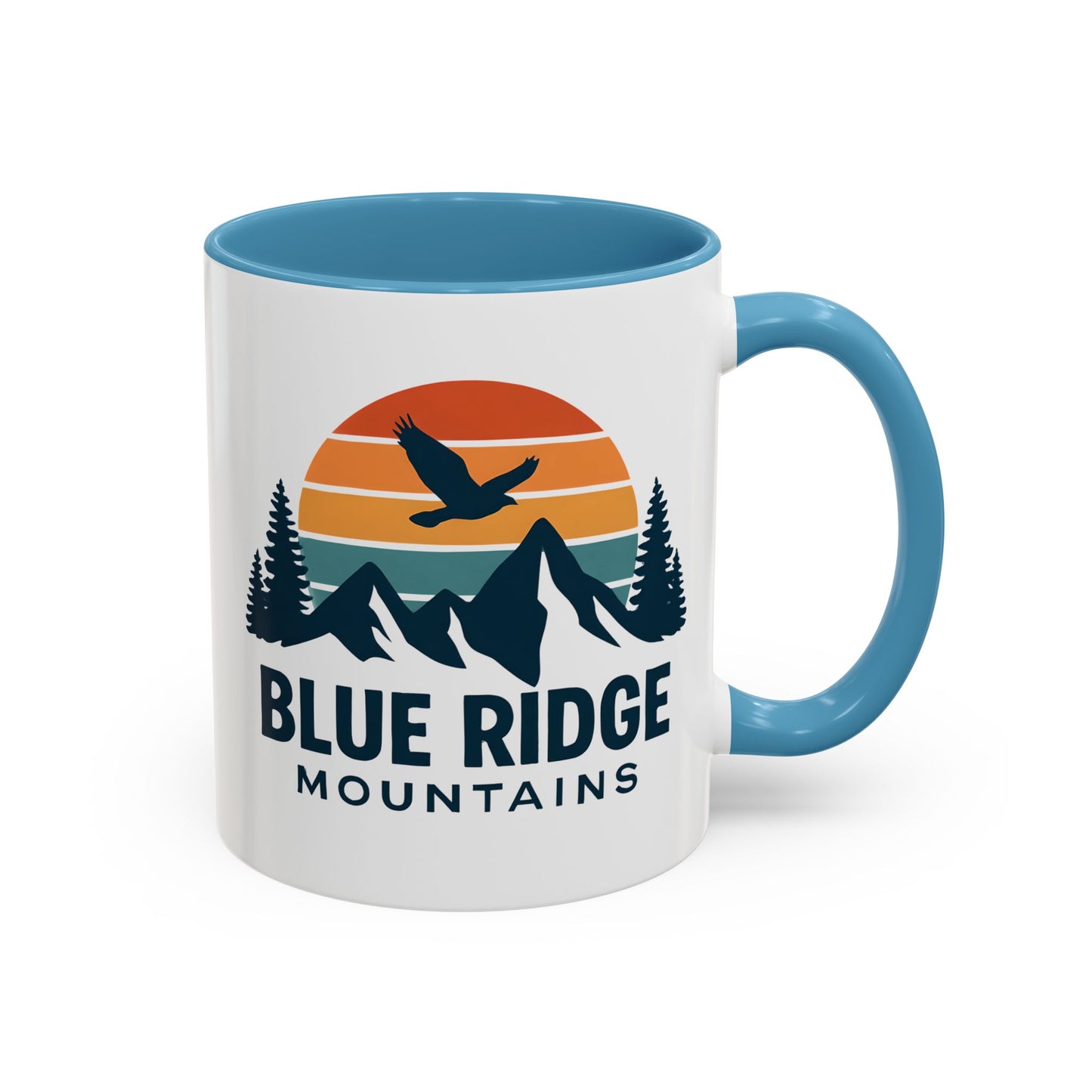 Blue Ridge Mountains Accent Coffee Mug, Appalachian Trail Mug, Smokey Mountains Souvenir, North Carolina Gift, Virginia Gift