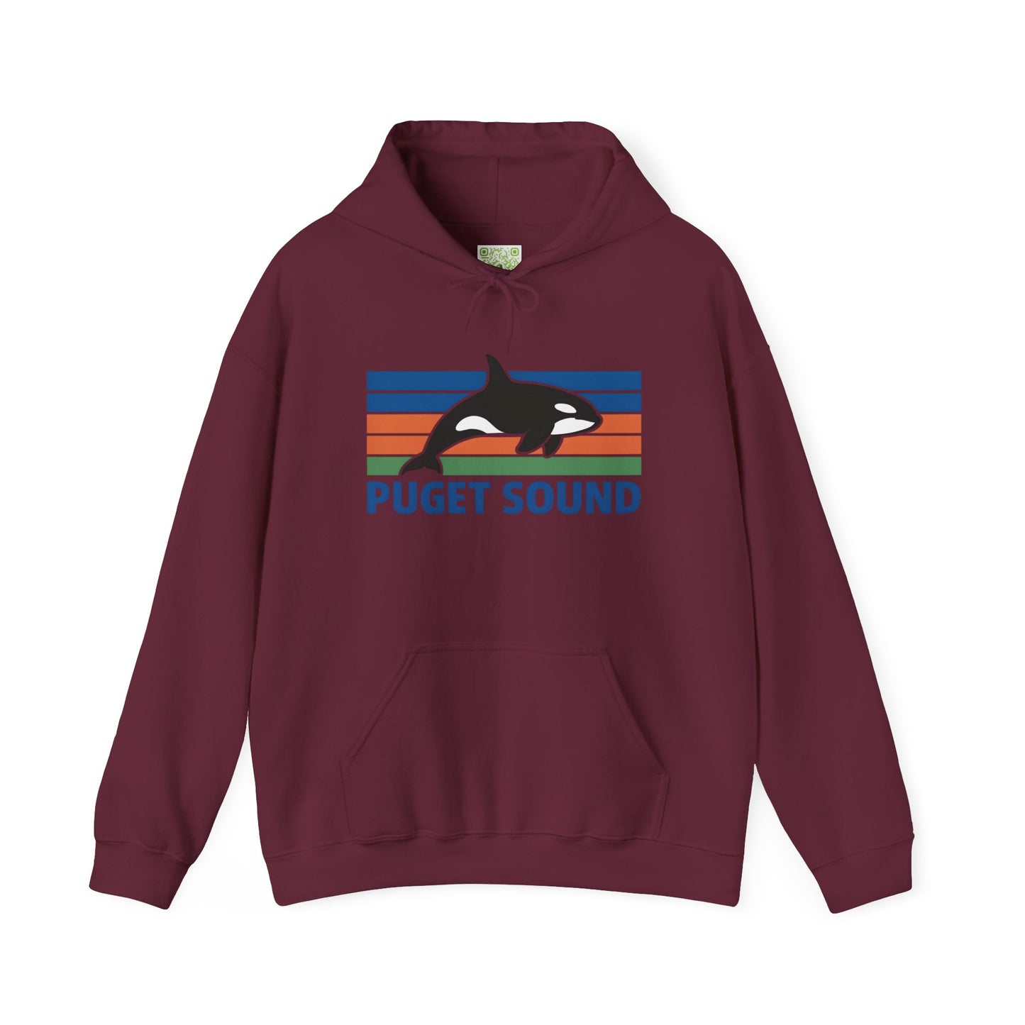 Vintage Puget Sound Orca Hoodie, Orca Shirts, Whale Sweatshirt, Respect The Locals, Whale Gifts, Whale Watching Shirt