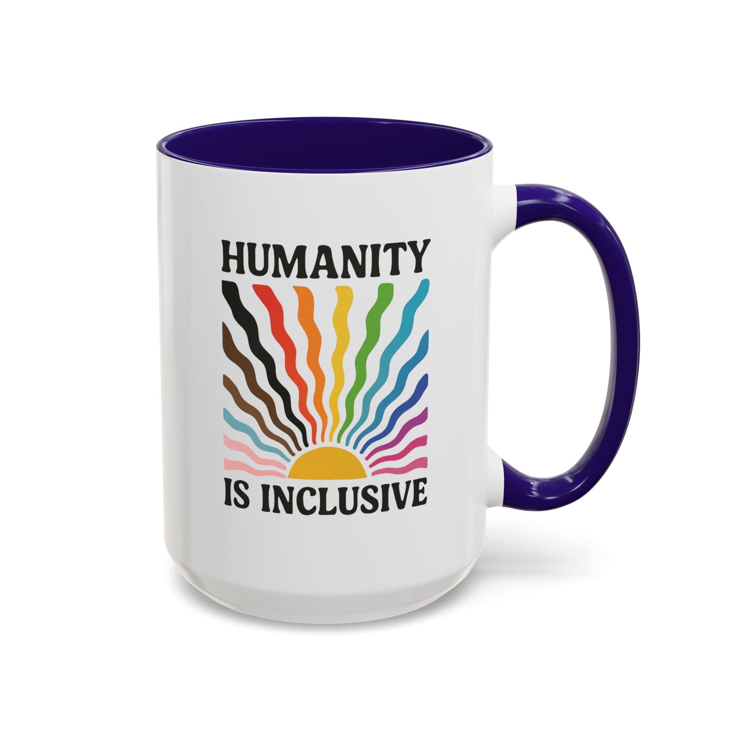 Pride Month Inclusive Humanity Coffee Mug, Pridemonth Merch, Bisexual Mug, Queer Mug, LGBT Mug, Lesbian Pride Mug