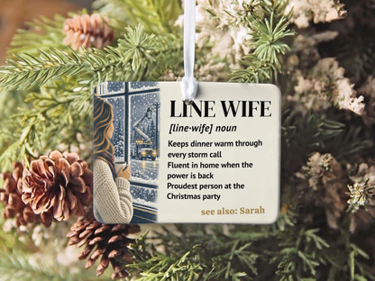 Funny Lineman Gifts: Gifts for Lineman, Humor Ornament Ideas, Ceramic Christmas Stocking Stuffer 2026, Unique Custom Name Gift