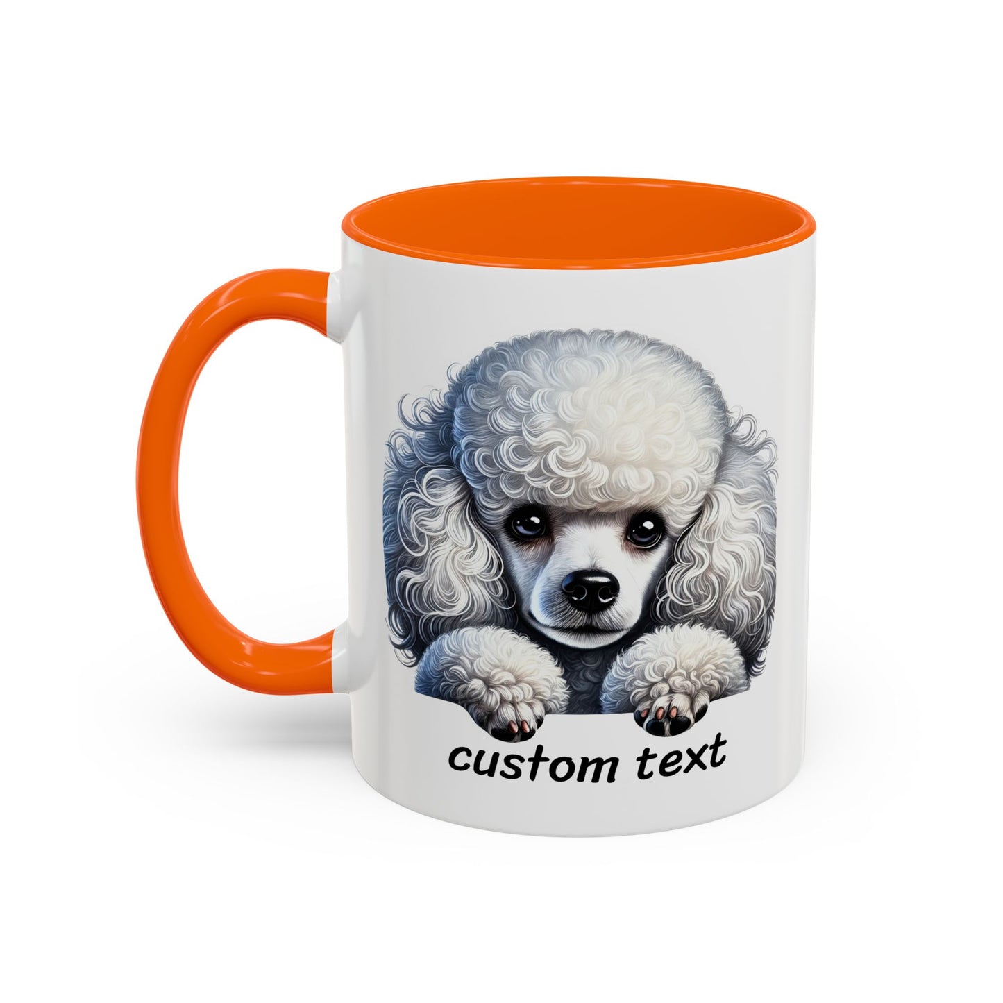 Funny Dog Lover Poodle Accent Mug - "Dog is Friendly, I am Not"