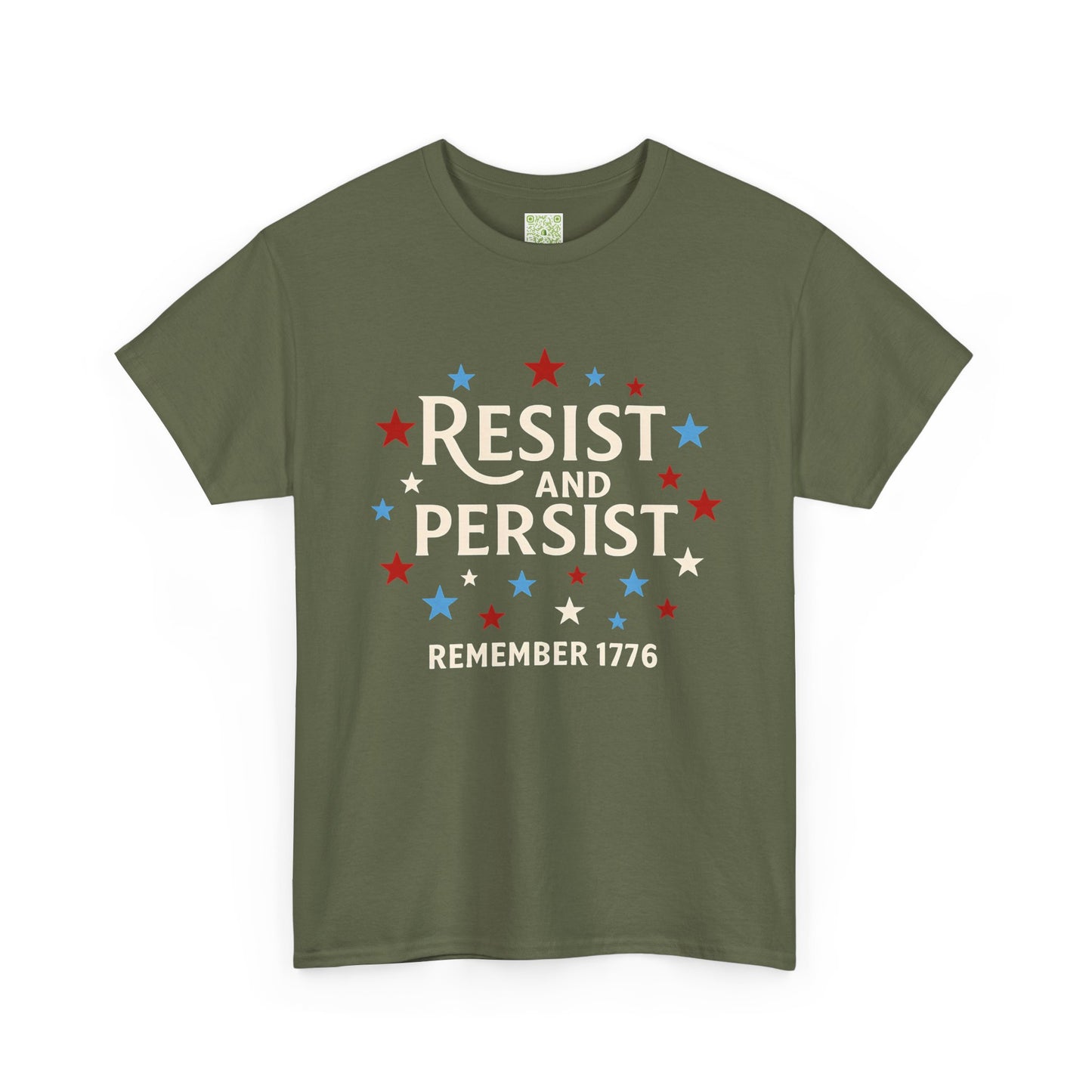 Resist and Persist Tee, Unisex Cotton, Fourth of July Shirt, Memorial Day Shirt, Patriotic Shirt, Freedom Shirt, USA Flag Tee