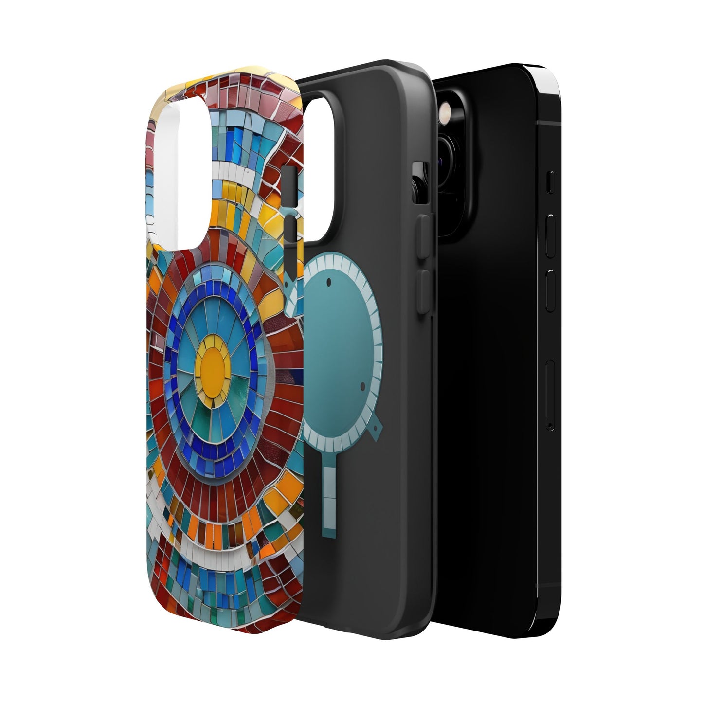 Vibrant Mosaic  iPhone Case - Colorful iPhone Cover, Unique Phone Accessory, MegSafe iPhone cover