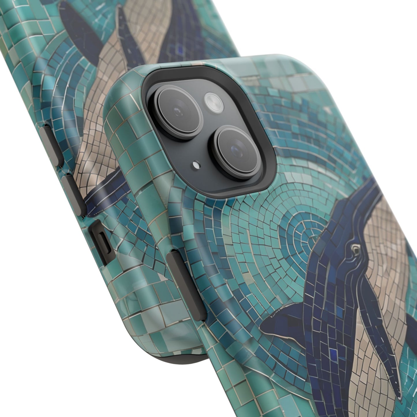 Whale Watching Mosaic iPhone Case, Whale Art, Unique Phone Case, Humpback Whale, Whale Gift, Marine Biology, Whale Watcher