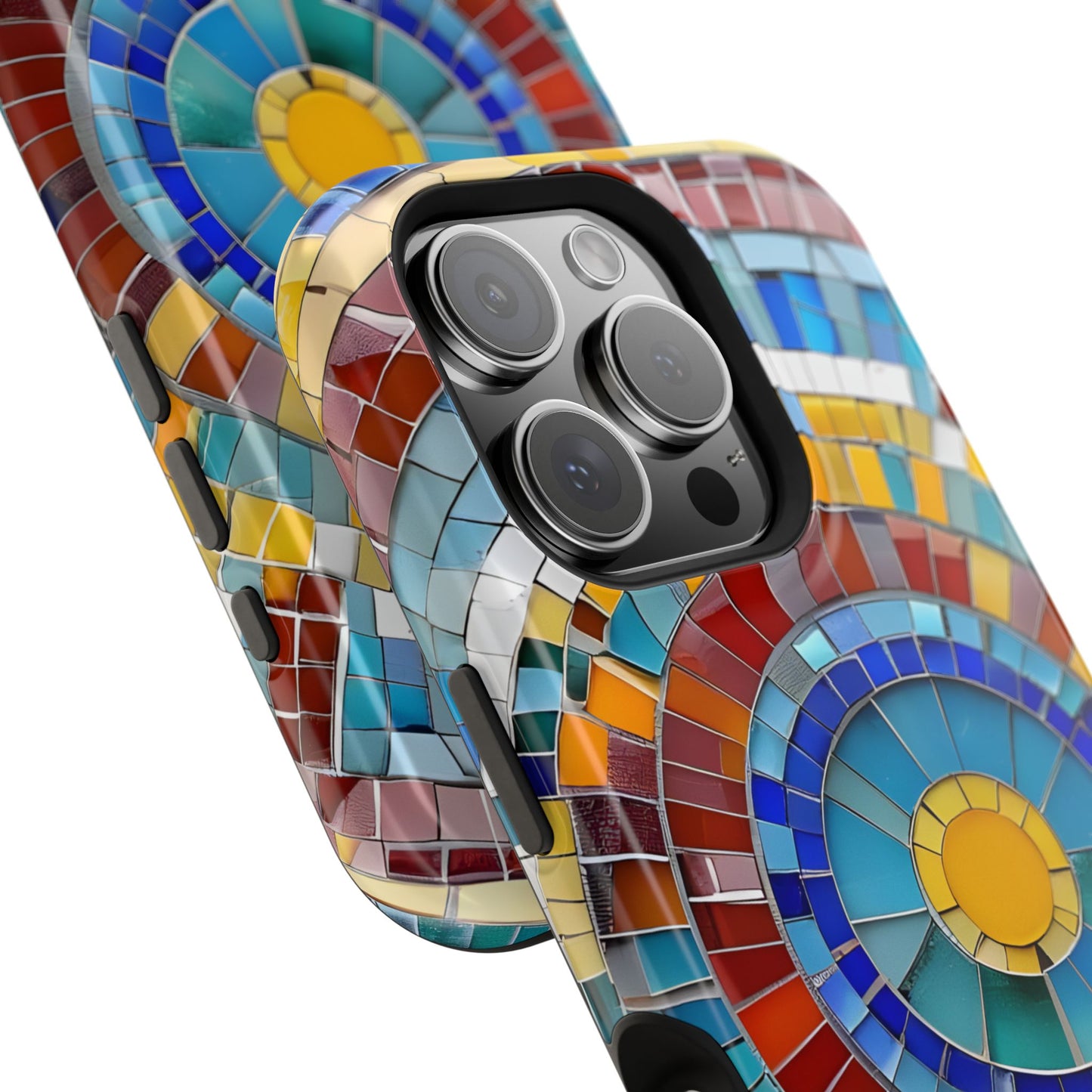 Vibrant Mosaic  iPhone Case - Colorful iPhone Cover, Unique Phone Accessory, MegSafe iPhone cover