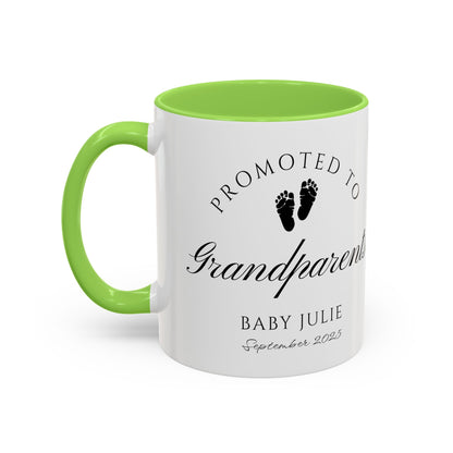 Promoted to Grandparents Mug, Pregnancy Announcement Coffee Cup, Baby Reveal Gift, New Grandparent Mug, Personalized Baby Announcement