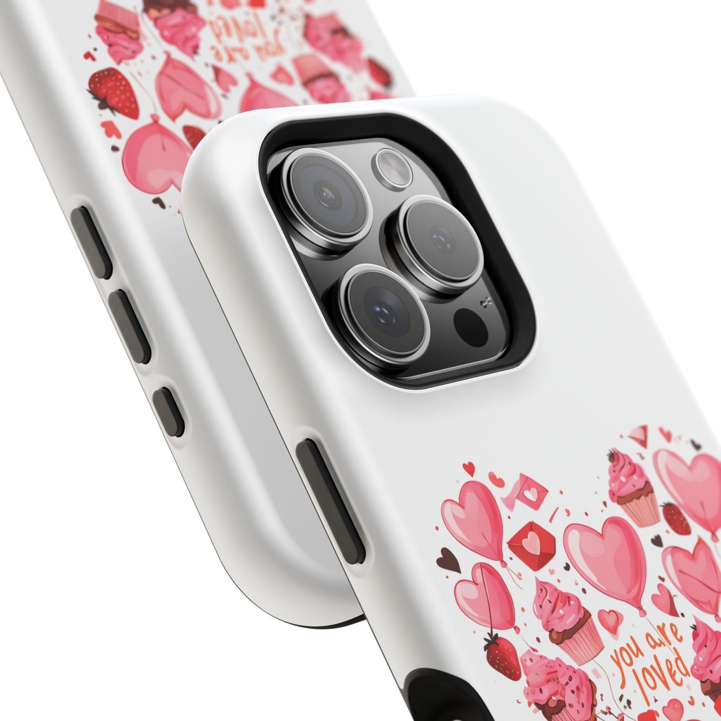 Valentine's Day Magnetic Tough Cases, Cute Phone Cover, Gift for Her, Love Heart Design, Personalizable Tech Accessory