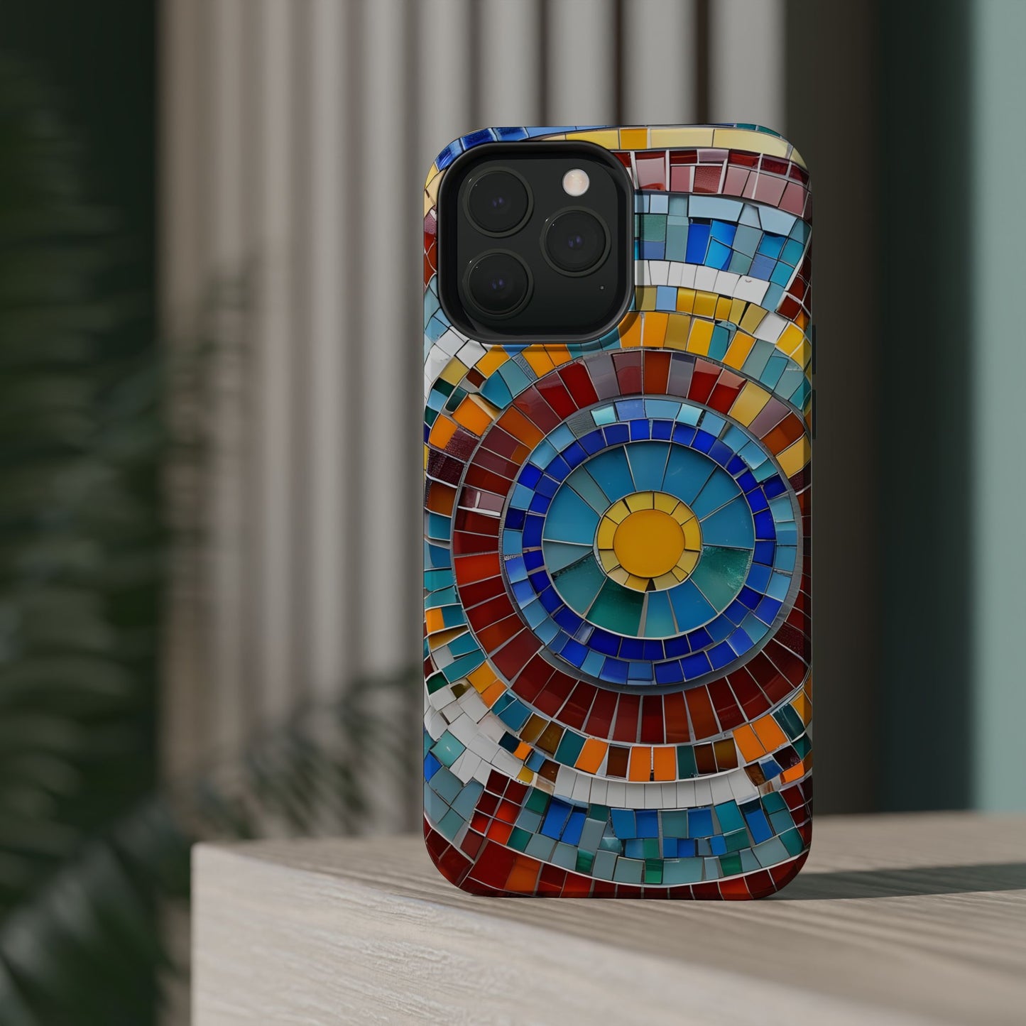 Vibrant Mosaic  iPhone Case - Colorful iPhone Cover, Unique Phone Accessory, MegSafe iPhone cover