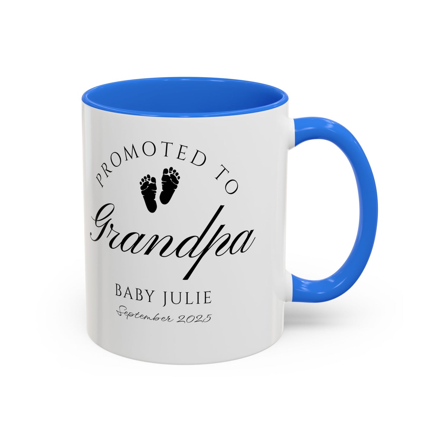 Promoted to Grandpa Mug, Personalized New Grandpa Gift 2025, Custom Baby Announcement Coffee Cup, Pregnancy Reveal for Grandfather, First Grandchild Gift