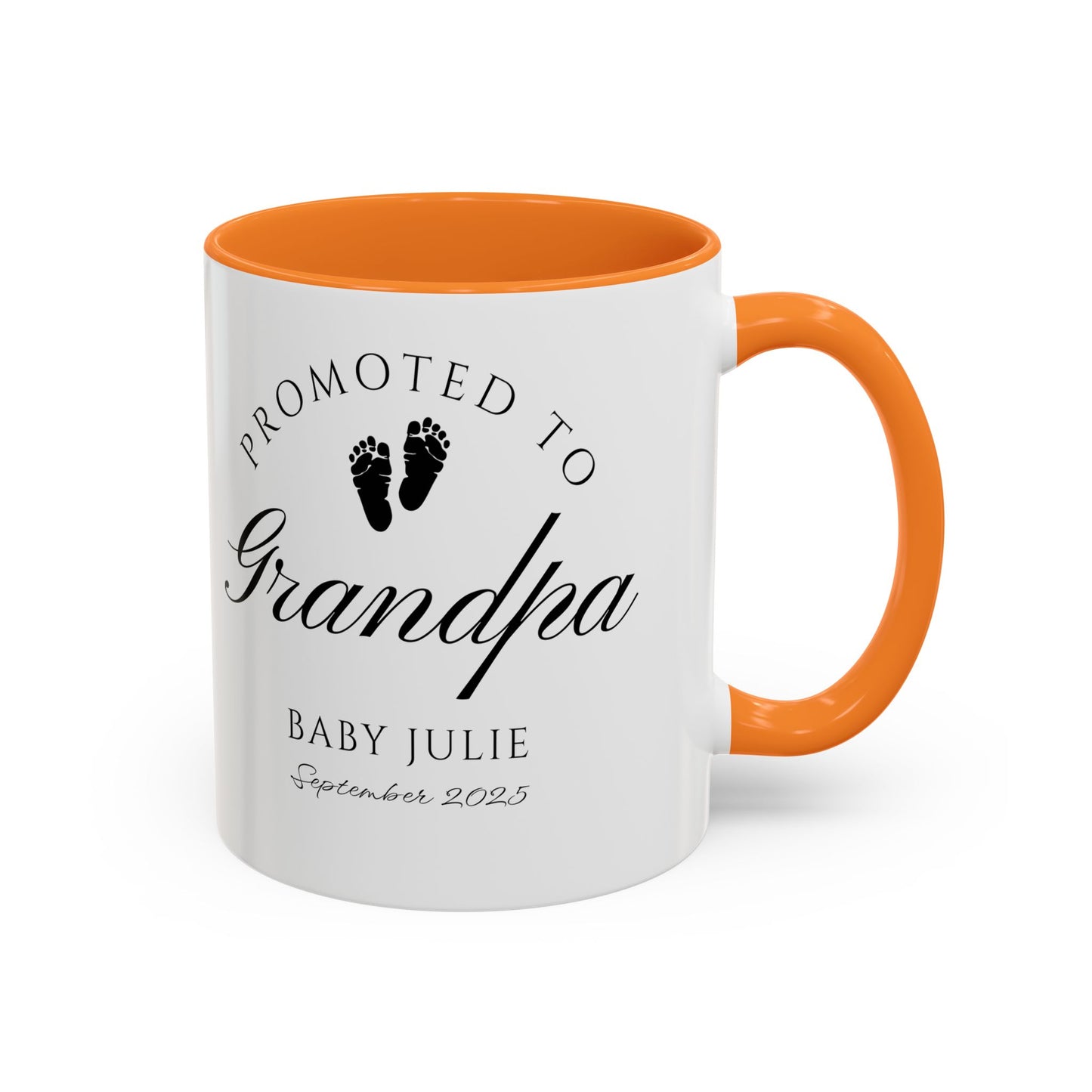 Promoted to Grandpa Mug, Personalized New Grandpa Gift 2025, Custom Baby Announcement Coffee Cup, Pregnancy Reveal for Grandfather, First Grandchild Gift