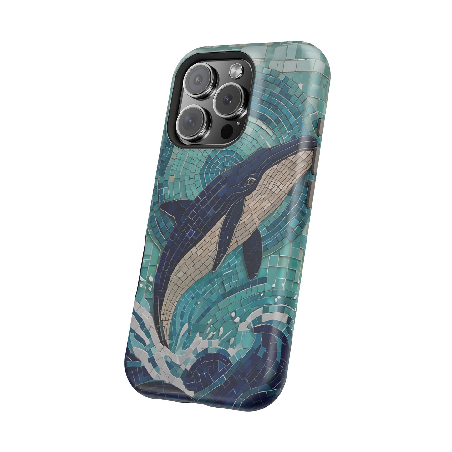 Whale Watching Mosaic iPhone Case, Whale Art, Unique Phone Case, Humpback Whale, Whale Gift, Marine Biology, Whale Watcher