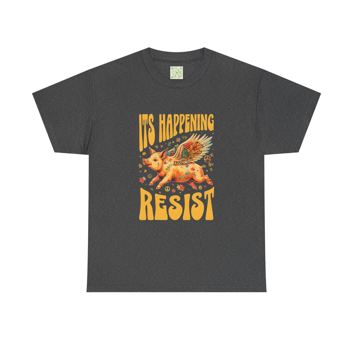 When Pigs Fly Resist Shirt, Flying Pig Tee, Pigs with Wings, Pig Lover Gift, Cute Pig Shirt, Pig Tshirt, Piglet