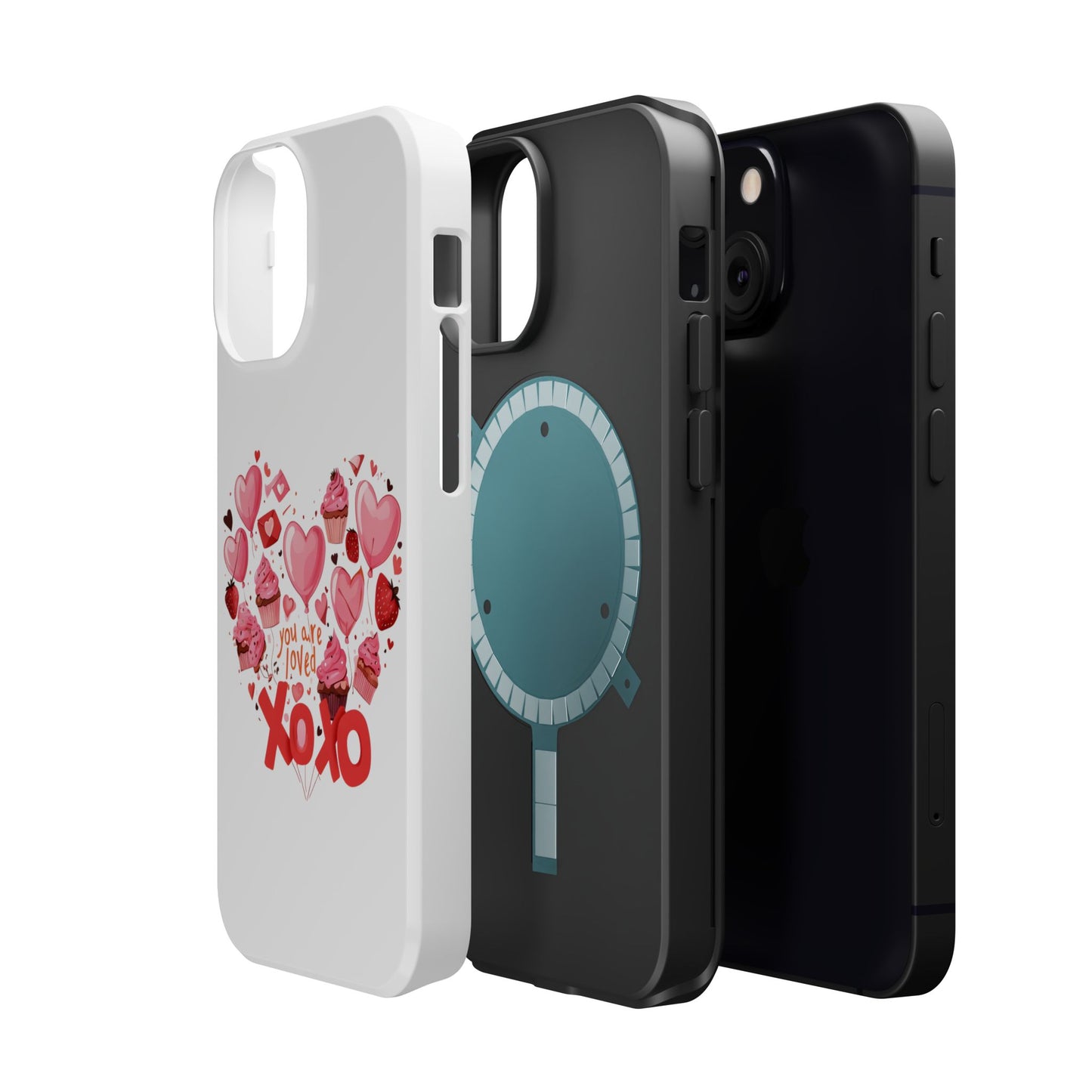 Valentine's Day Magnetic Tough Cases, Cute Phone Cover, Gift for Her, Love Heart Design, Personalizable Tech Accessory