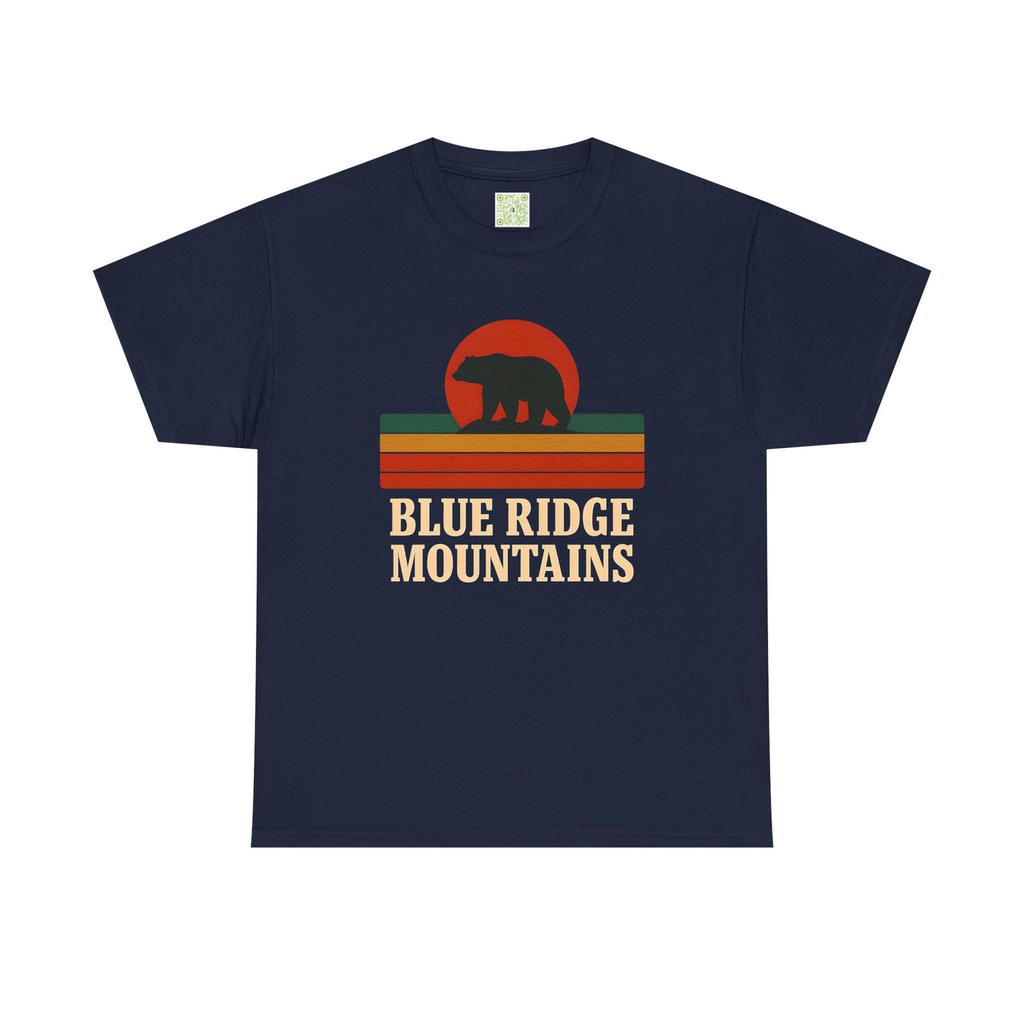 Vintage Style Unisex Blue Ridge Mountains Tee, Bear Graphic Tee, Blue Ridge Parkway, Nature Inspired Shirt