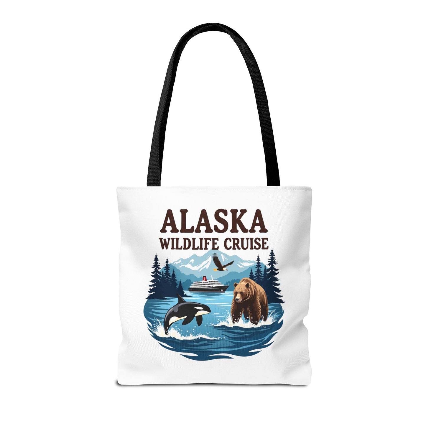 Alaska Wildlife Cruise Tote Bag, Adventure Lovers Gift, Cruise Squad 2025, Alaska Vacation Tote Bag, Alaskan Cruise Tote