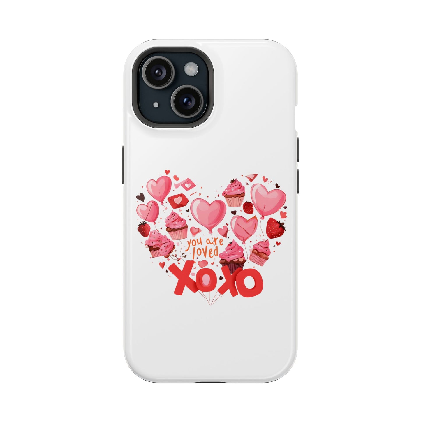 Valentine's Day Magnetic Tough Cases, Cute Phone Cover, Gift for Her, Love Heart Design, Personalizable Tech Accessory